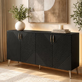 Frank Olsen AVA Black Large Sideboard with LED Mood Lighting
