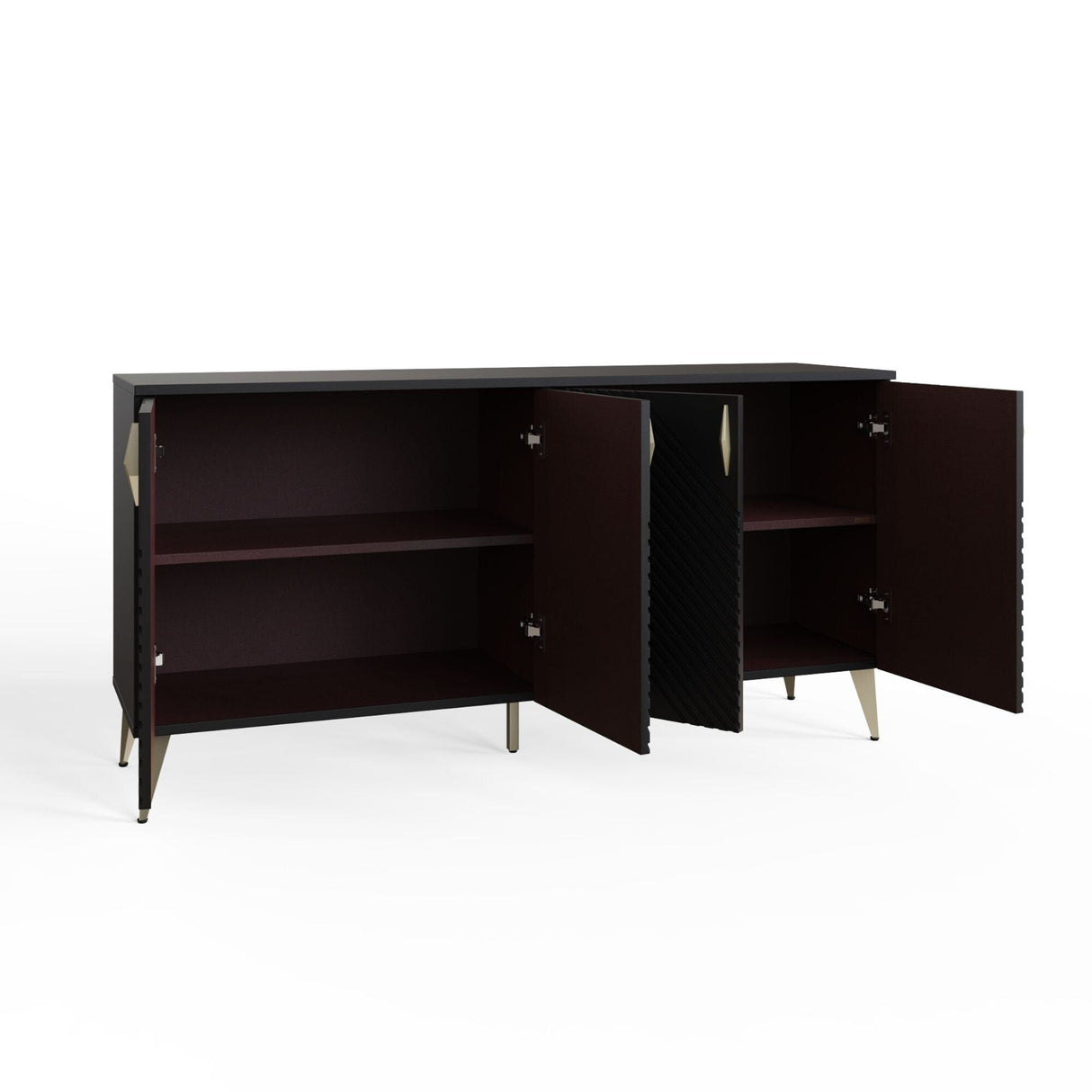 Frank Olsen AVA Black Large Sideboard with LED Mood Lighting