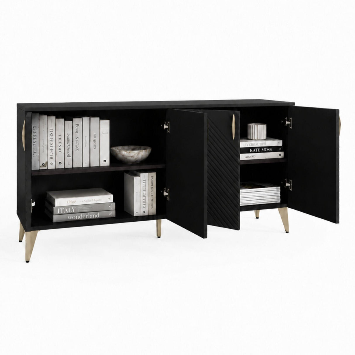 Frank Olsen AVA Black Large Sideboard with LED Mood Lighting