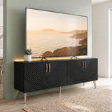 Frank Olsen AVA Black TV Cabinet with Mood Lighting for TV's up to 70"