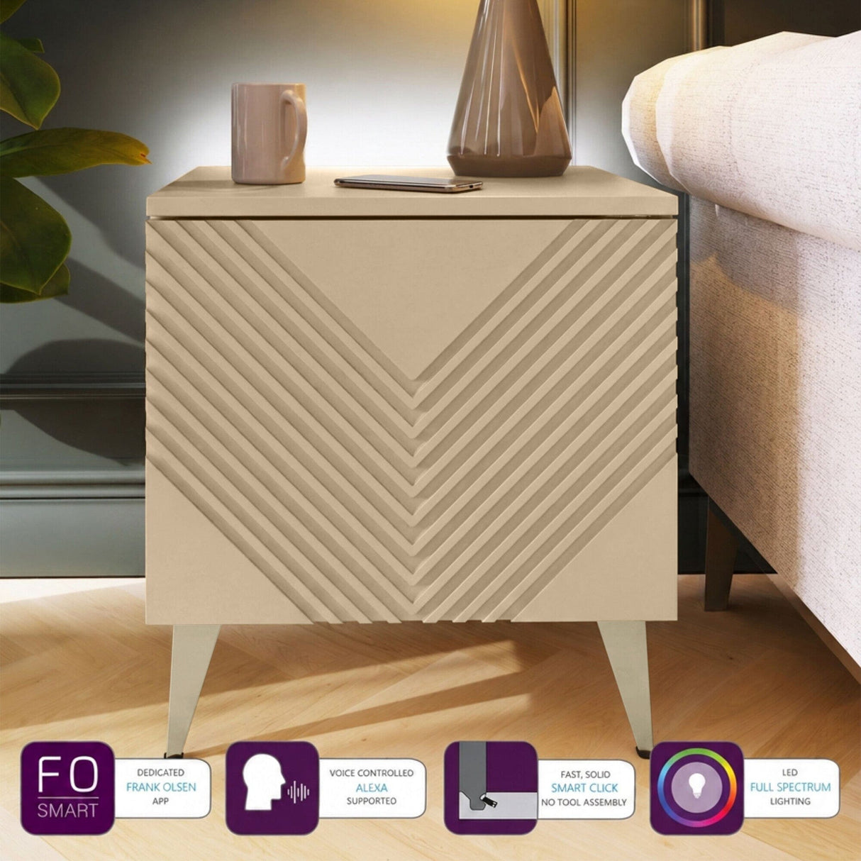 Frank Olsen Natural Stone AVA Lamp Table with Mood Lighting