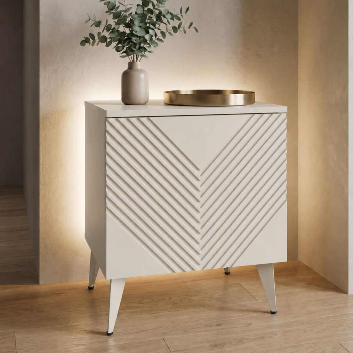Frank Olsen White AVA Lamp Table with Mood Lighting
