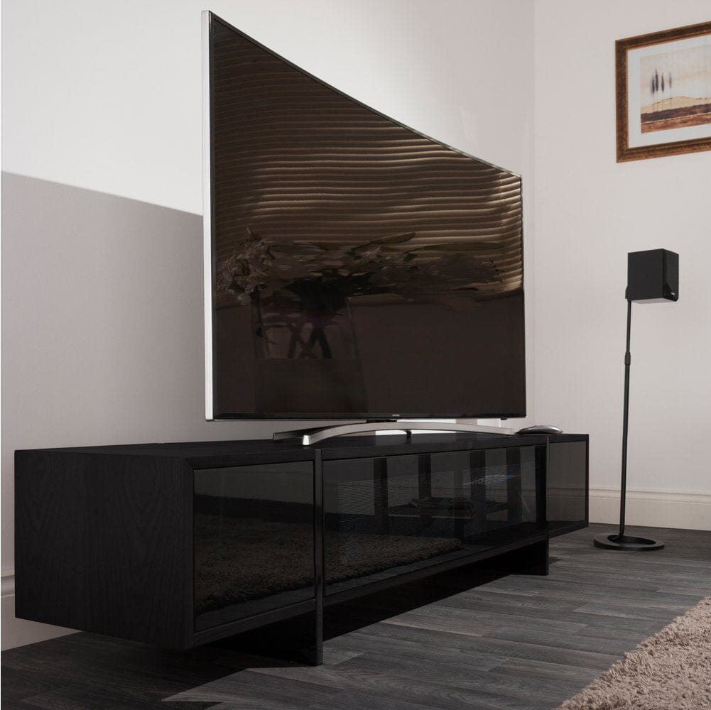 AVF ED160B Edge Black TV Stand up to 80
