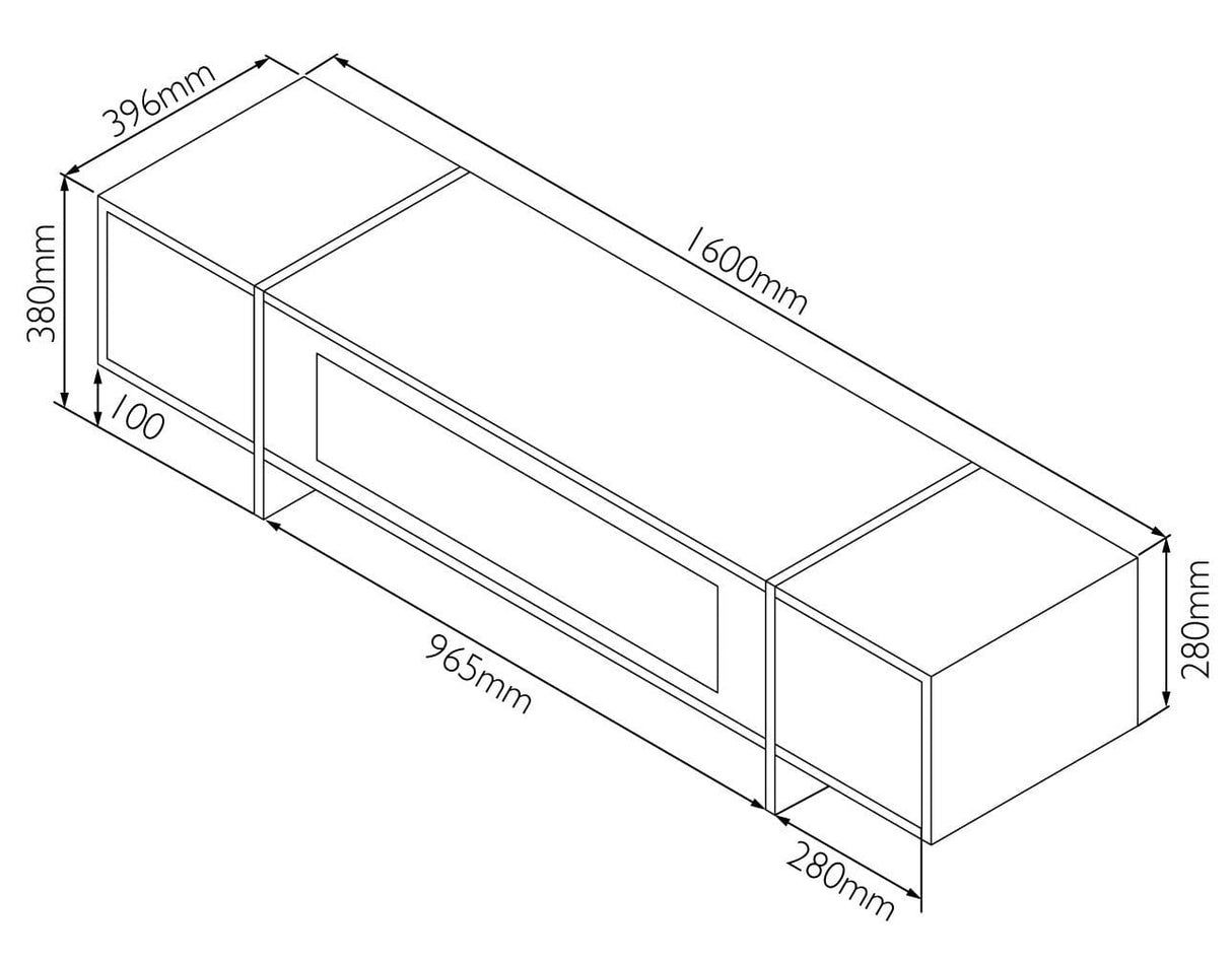 AVF ED160W Edge Walnut TV Stand up to 80"