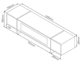 AVF ED160W Edge Walnut TV Stand up to 80"