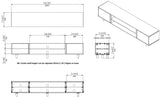 AVF Harbour 2m TV Stand  - Light Wood & White