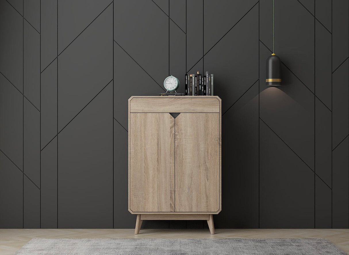 Kudl BR15 Light Oak Shoe Cupboard