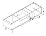 Kudl BR15 Light Oak TV Cabinet 159cm