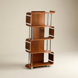 Jual Bali Curved Bookcase in Walnut (BS201-WAL)