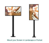B-Tech BT15BTF42-55PL/B 1.5m High Portrait/Landscape TV Floor Mount