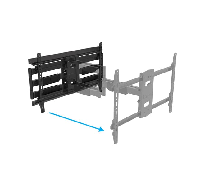 B-Tech Elements BT5227 - Black Ultra Slim Double Arm TV Wall Mount, Tilt and Swivel