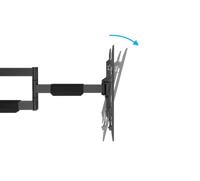 B-Tech Elements BT5227 - Black Ultra Slim Double Arm TV Wall Mount, Tilt and Swivel