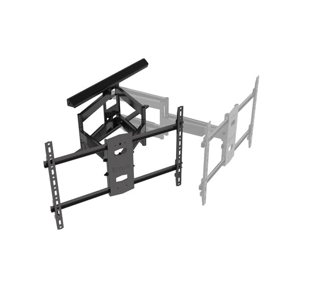 B-Tech Elements BT5227 - Black Ultra Slim Double Arm TV Wall Mount, Tilt and Swivel