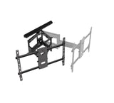 B-Tech Elements BT5227 - Black Ultra Slim Double Arm TV Wall Mount, Tilt and Swivel