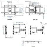 B-Tech Elements BT5229 Ultra-Slim Double-Arm TV Wall Mount – Tilt & Swivel