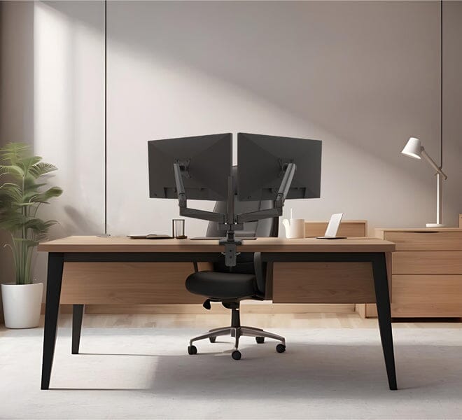B-Tech BT7352 Full Motion Twin Monitor Desk Mount