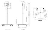 B-Tech BT7504 - TV Mobile Trolley for screens up to 55 inch