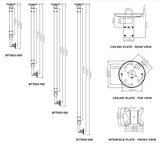 B-Tech BT7553 Flat Screen Ceiling Mount for screens up to 32"