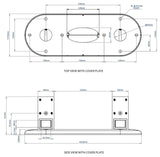 Back to Back Floor to Ceiling TV Bracket for screens up to 98" with 4m Column