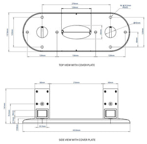 Back to Back Floor to Ceiling TV Bracket for screens up to 98" with 4m Column