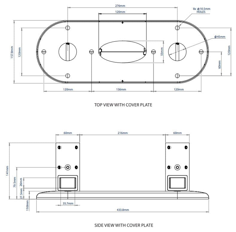 Floor to Ceiling TV Bracket for screens up to 98" with 3m Columns