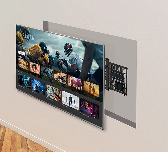 B-Tech BT7896 Recessed Pop Out TV Bracket with AV Storage Tray
