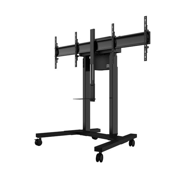 B-Tech BT8554 E-Lift Motorised Height Adjustable Twin Screen VC Trolley