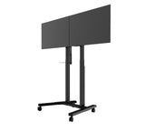 B-Tech BT8554 E-Lift Motorised Height Adjustable Twin Screen VC Trolley