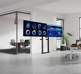B-Tech BT8557 E-Lift XL Motorised Height Adjustable Twin Screen VC Floor To Wall Stand