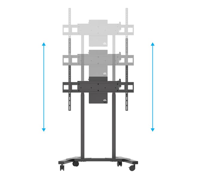 B-Tech BT8558 E-Lift Motorised Height Adjustable Flat Screen TV Trolley