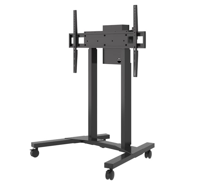 B-Tech BT8558 E-Lift Motorised Height Adjustable Flat Screen TV Trolley