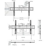 Back to Back Floor to Ceiling TV Bracket for screens up to 98" with 4m Column