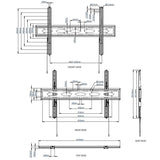 Floor to Ceiling TV Bracket for screens up to 98" with 3m Columns