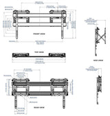 B-Tech BT9926 Heavy Duty Recessed Pop Out TV Bracket for TVs up to 120"