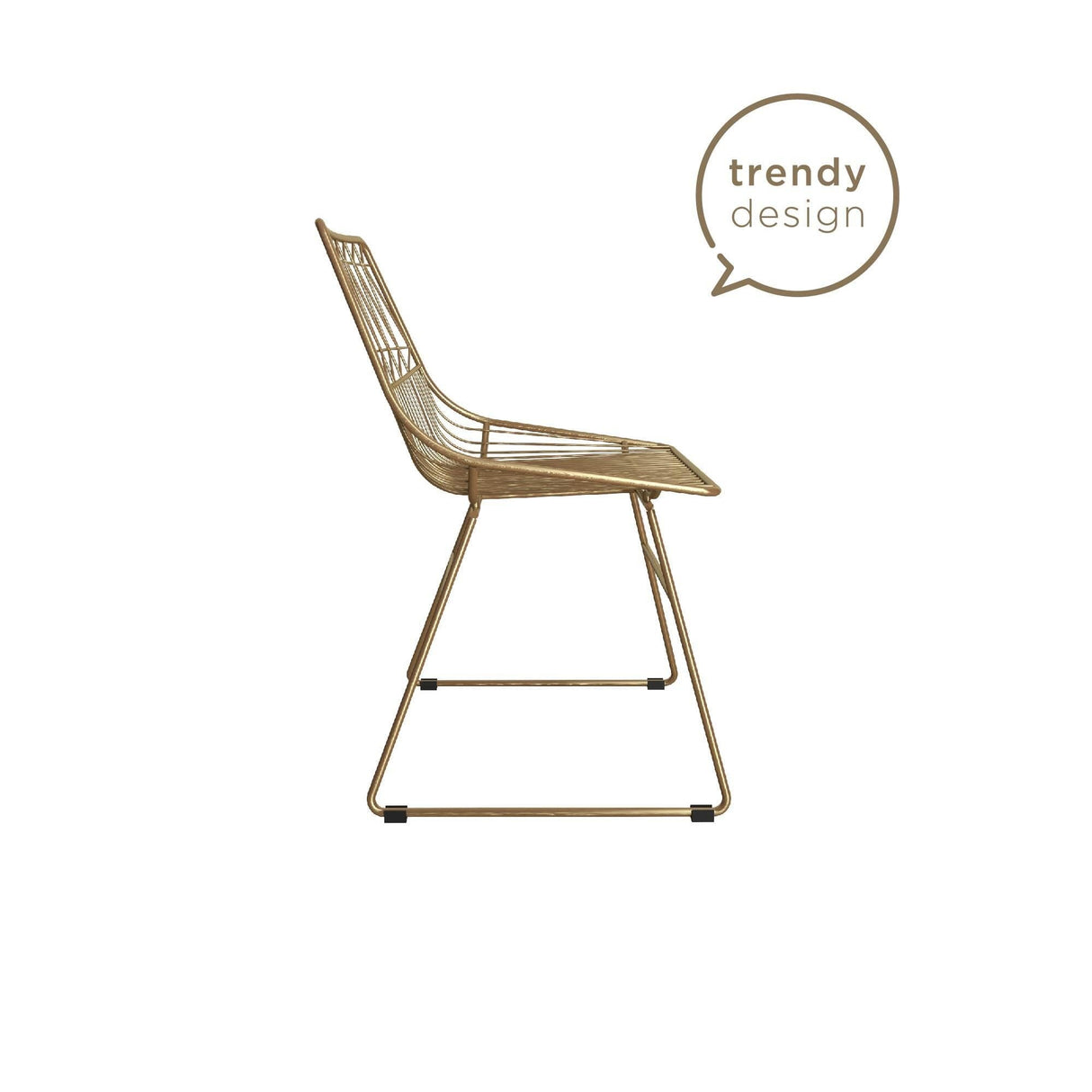 CosmoLiving Astrid Wire Metal Dining Chair
