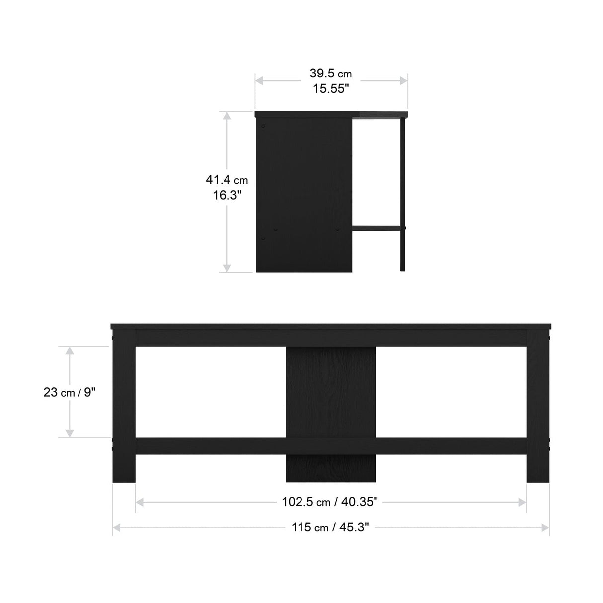 AVF Calibre 1.15m TV Stand - Black Oak
