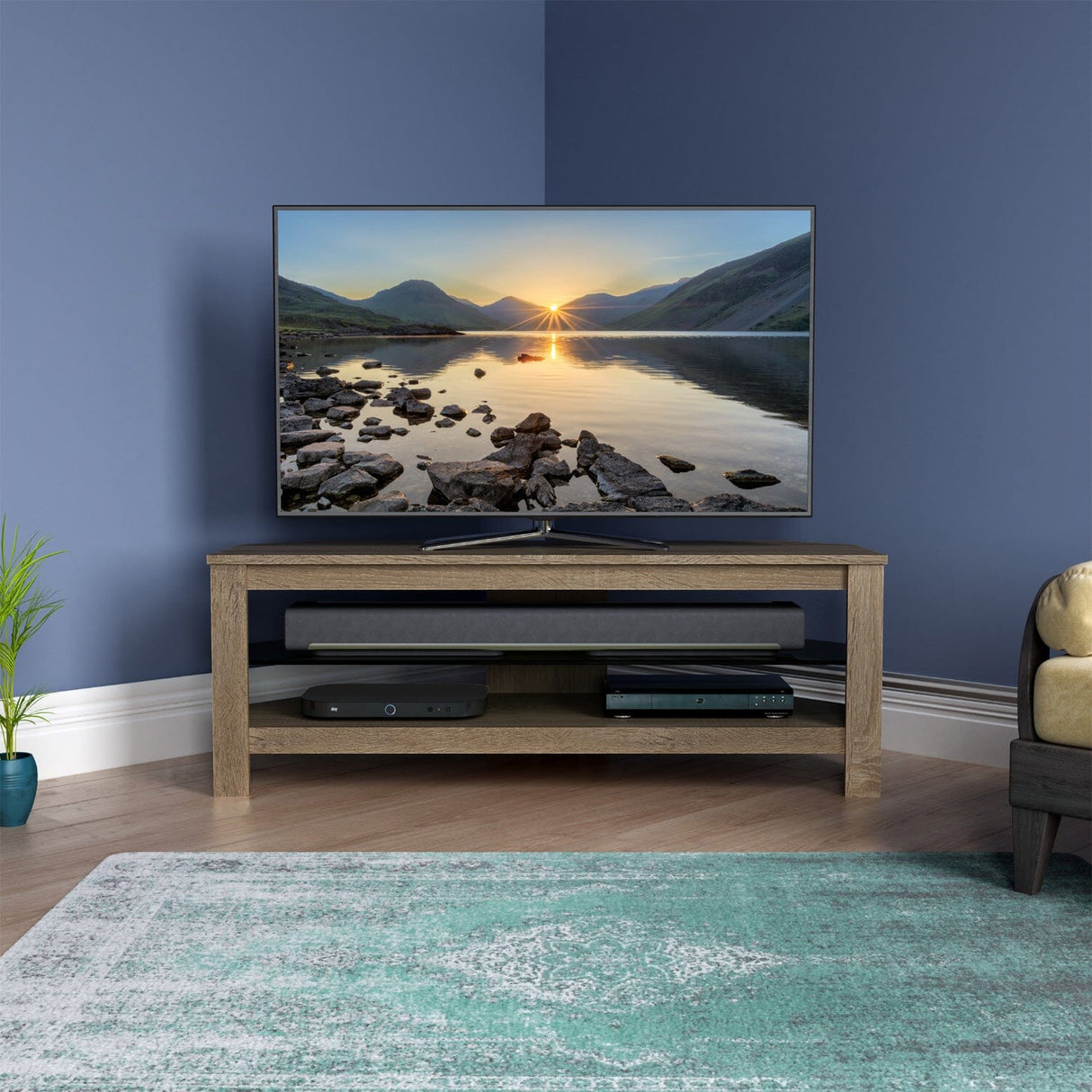 AVF Calibre+ Rustic Sawn Oak Oak TV Stand (CA115GOX)