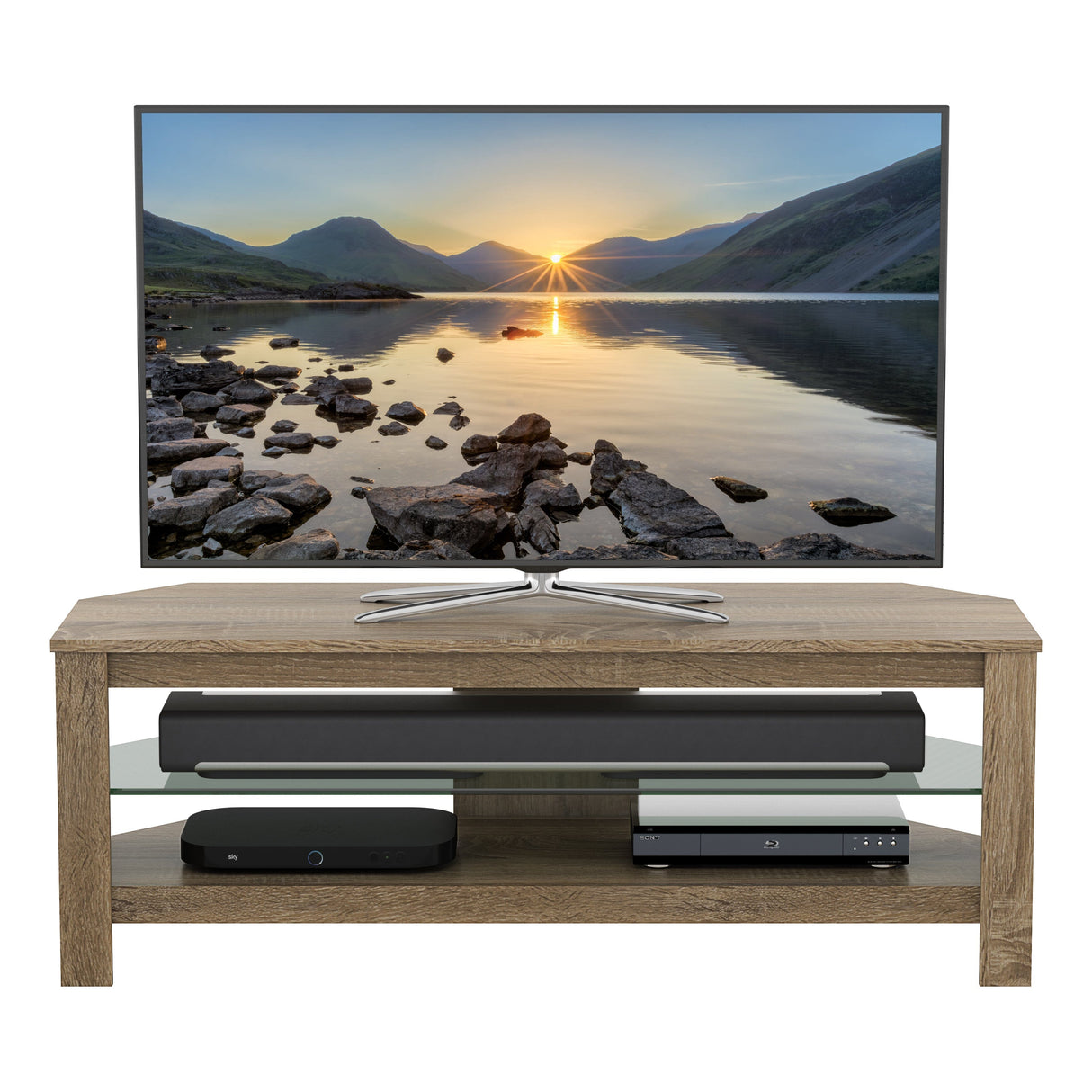 AVF Calibre+ Rustic Sawn Oak Oak TV Stand (CA115GOX)