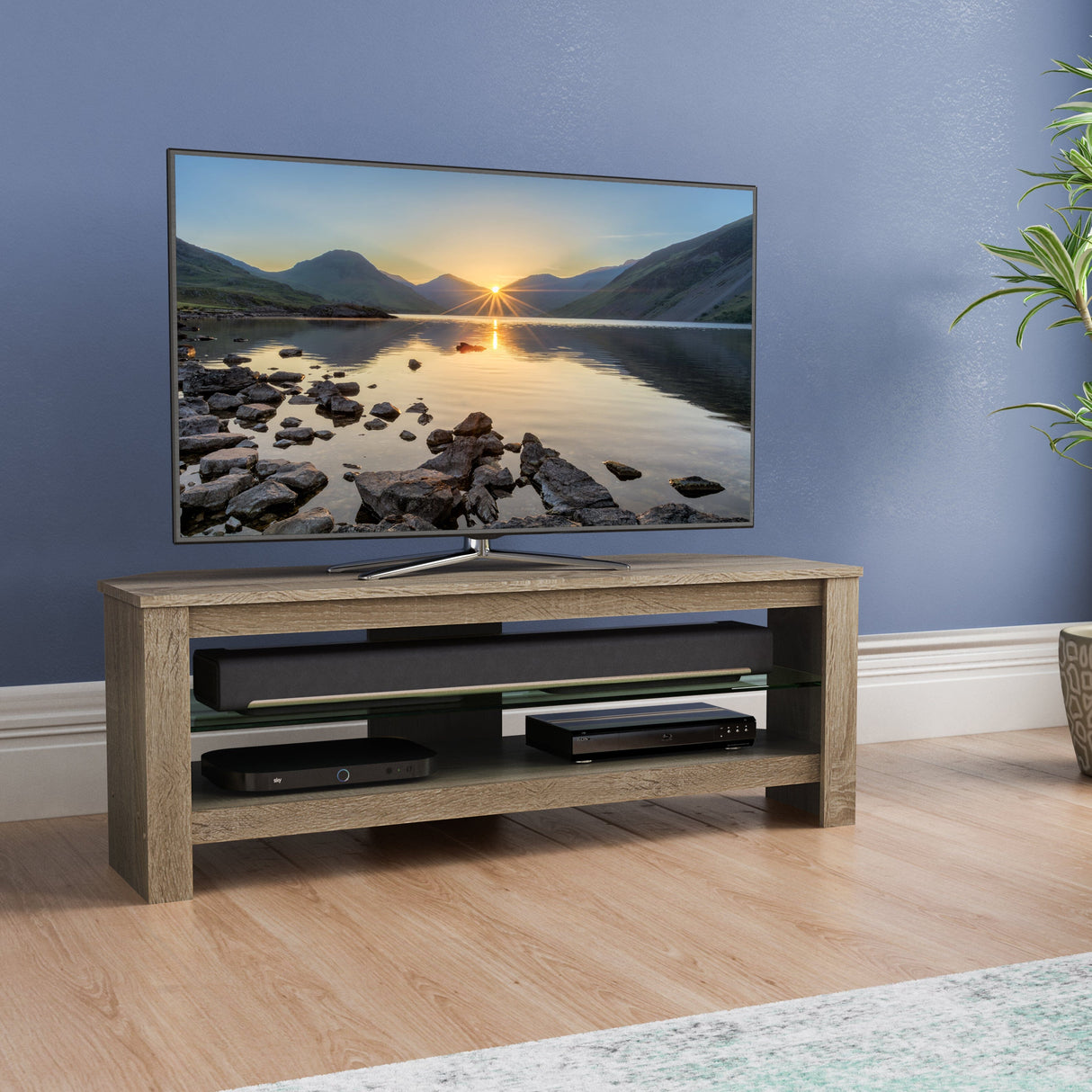 AVF Calibre+ Rustic Sawn Oak Oak TV Stand (CA115GOX)