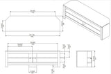 AVF CA140GRE Calibre Flat TV Stand in Grey Oak suits Up To 65" TVs