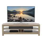 AVF CA140GO Calibre Flat TV Stand in Rustic Sawn Oak suits Up To 65" TVs
