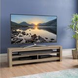 AVF CA140GO Calibre Flat TV Stand in Rustic Sawn Oak suits Up To 65" TVs