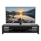 Techlink CA180RBO Calibre Flat TV Stand in Black Oak suits Up To 85" TVs