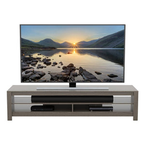 Techlink CA180RGRE Calibre Flat TV Stand in Grey Oak suits Up To 85" TVs