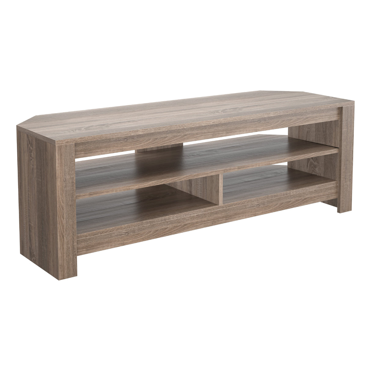 AVF Calibre Sound 1.2m TV Stand with Sliding Shelf - Rustic Sawn Oak