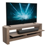 AVF Calibre Sound 1.2m TV Stand with Sliding Shelf - Rustic Sawn Oak