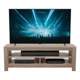 AVF Calibre Sound 1.2m TV Stand with Sliding Shelf - Rustic Sawn Oak