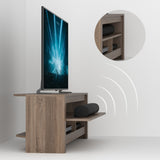 AVF Calibre Sound 1.4m TV Stand with Sliding Shelf - Rustic Sawn Oak