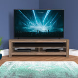 AVF Calibre Sound 1.4m TV Stand with Sliding Shelf - Rustic Sawn Oak