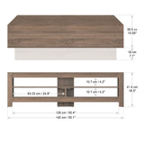 AVF Calibre Sound 1.4m TV Stand with Sliding Shelf - Rustic Sawn Oak